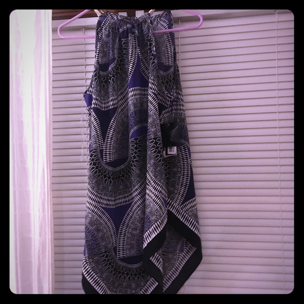 Alfani handkerchief top purple multi .. NWT